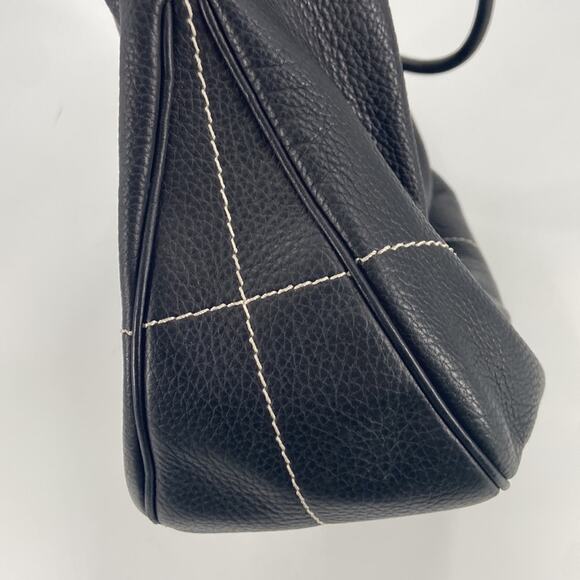 Lamberston Truex black leather drawstring shoulder bag - Picture 7 of 11